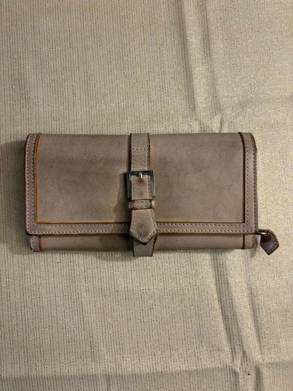 Burberry Blue Label Leather Long Wallet with Nova Check Interior